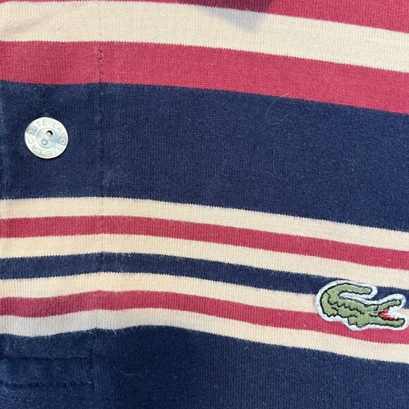 LACOSTE Striped Polo T-Shirt – Vintage, Made in France size S - Picture 4 of 5